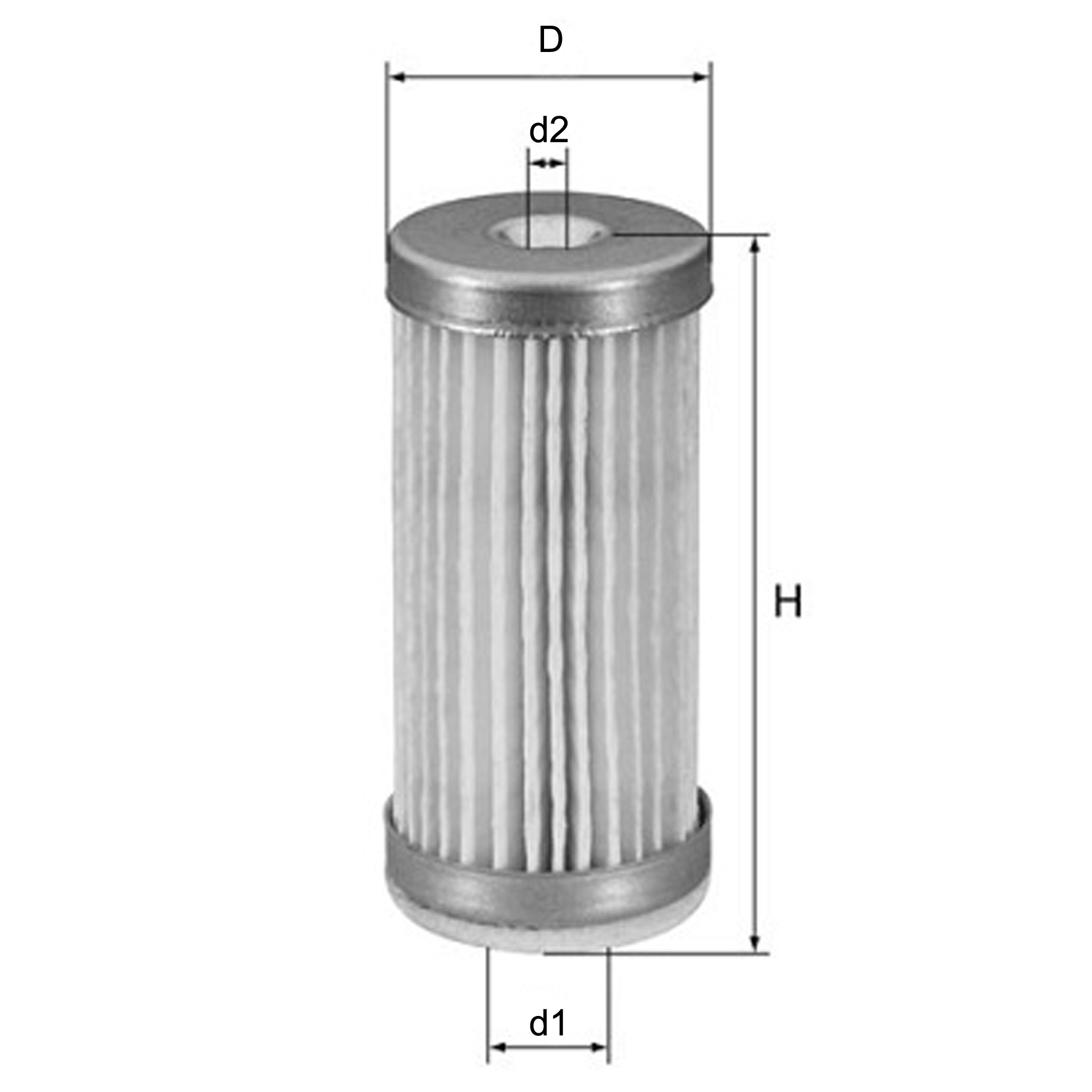 Technical diagram for Air Filter replaces Rietschle 730504